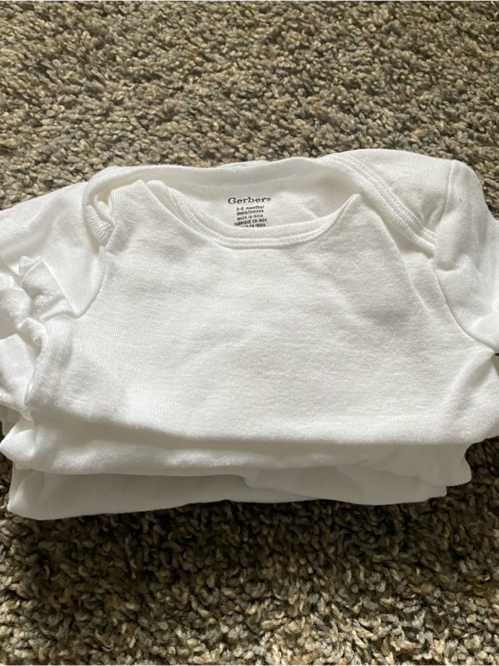 4-pack Gerber White Short-Sleeve Baby Bodysuits